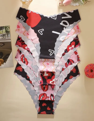 Bombacha Sexy Estampado Corazón Anaira