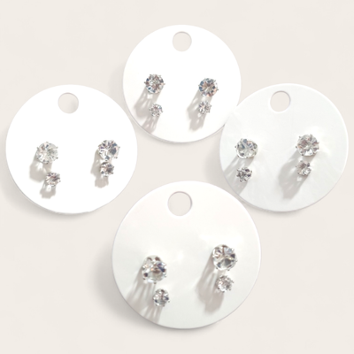 Aros Strass Cristal x 2