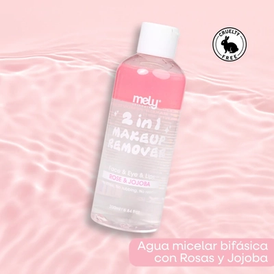  Agua Micelar Bifásica con Agua de Rosas y Jojoba - Mely