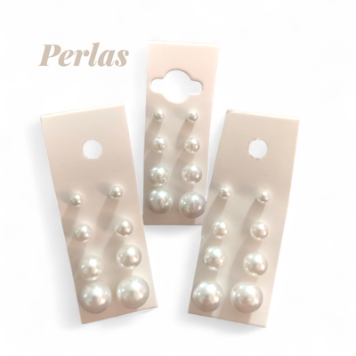 Aros Perlas x 4