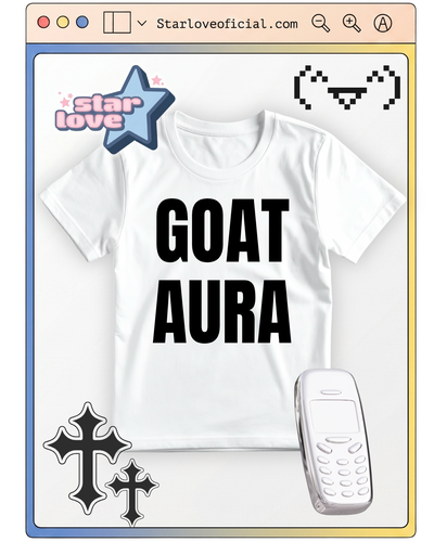 Remera GOAT AURA SARA MALA CARA