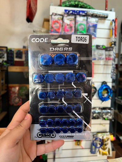 Cubre tornillos azul