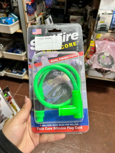 Cable bujia con capuchon verde