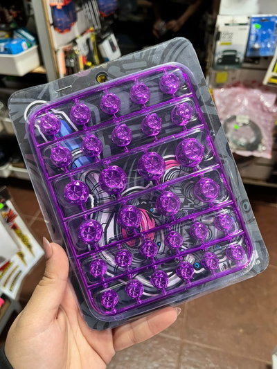 Cubre tornillos con diseño morado
