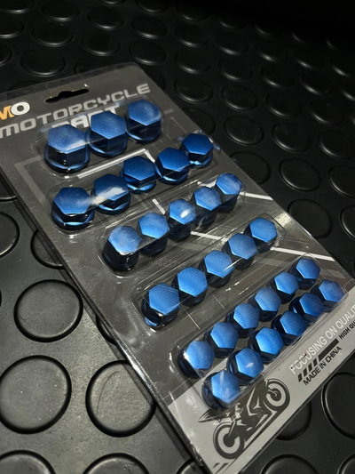 Cubre tornillos matte azul