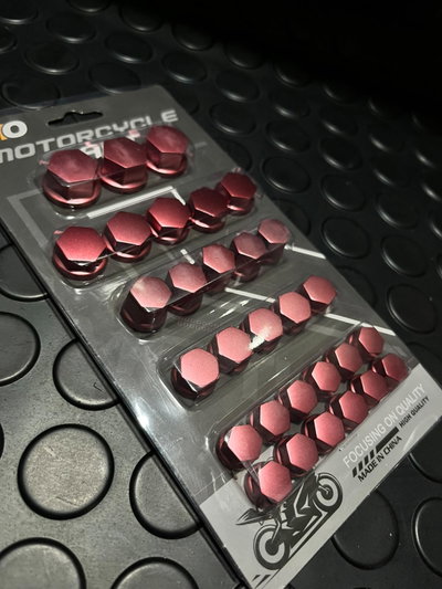 Cubre tornillos matte rojo