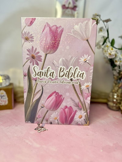Biblia Premium "Rosas con brillo"
