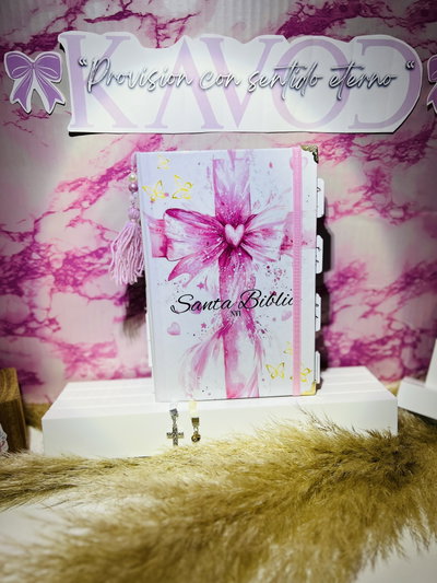 Biblia Mediana "Cruz rosa"