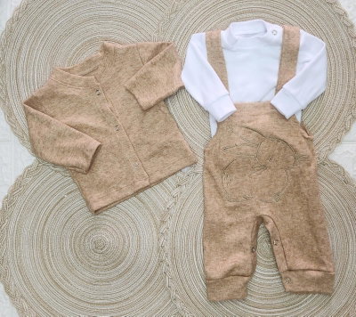 Conjunto 3 piezas jardinero - cashmere