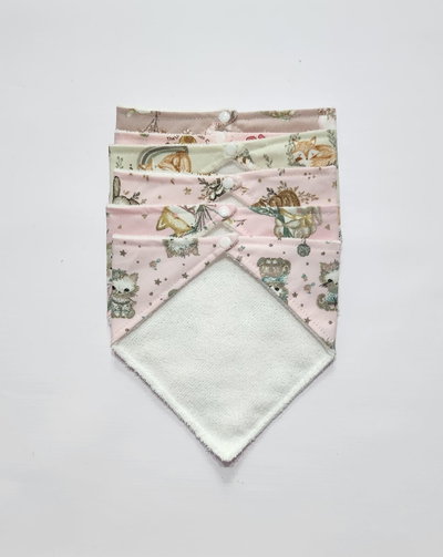Pack Babero bandana con plástico en la parte de atrás 