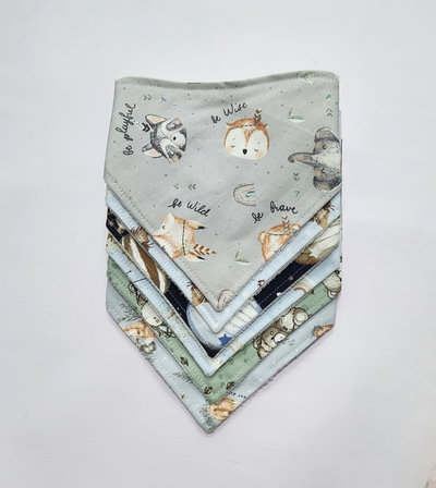 Pack Babero bandana con plástico en la parte de atrás 