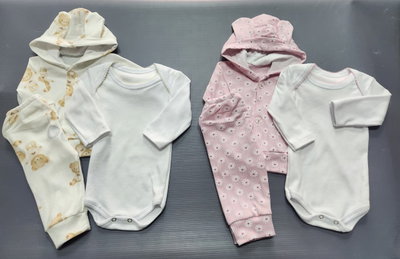 Conjunto campera canelon con body picot 