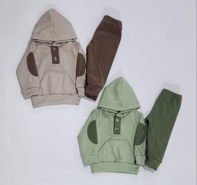 Conjunto buzo de darlon con parches en el codo y bolsillo&nbsp;