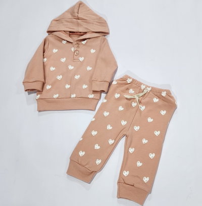 Conjunto capucha de algodón peinado