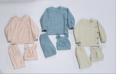 Conjunto 3 piezas buzo cruzado en &nbsp;cashmere&nbsp;