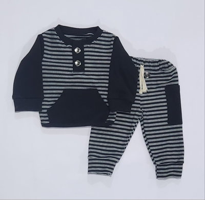 Conjunto buzo de darlon rayado con Bolsillos&nbsp;
