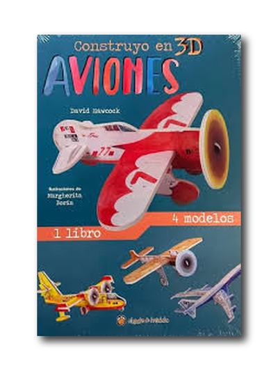 Aviones - construyo en 3D - 1 LIBRO - 4 MODELOS
