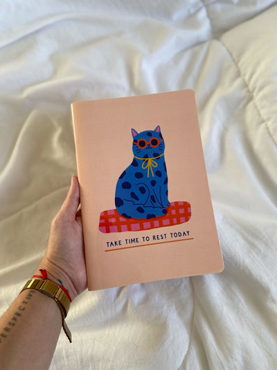 lbreta A5 “cat blue” + stickers de regalo 
