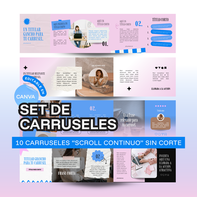 Set de Carruseles Continuos para Instagram