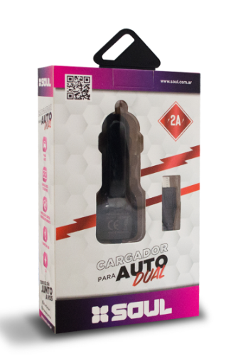 Cargador de Auto Soul ca-Usbdualtc 2.0A Tipo C