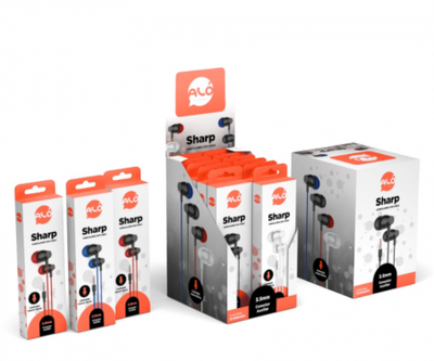 AURICULAR ALO SHARP CAJA X 12UN IN EAR/MIC/PLUG3.5