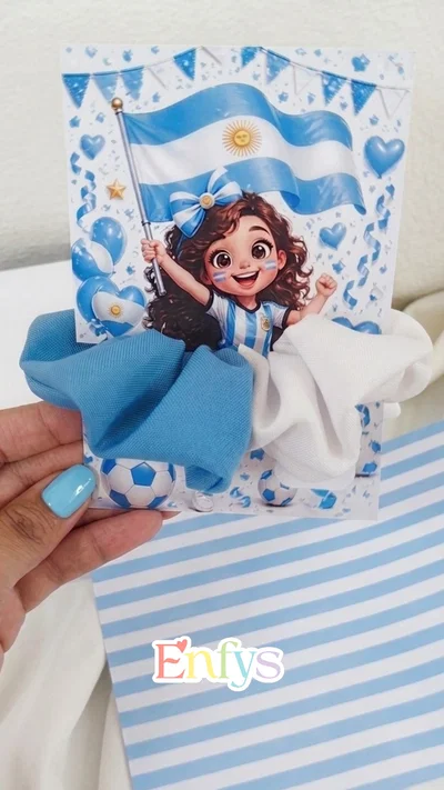 Scrunchies de Argentina con luces-Combo BASE-15 unidades