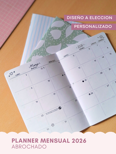 Planner mensual 2026 - abrochado