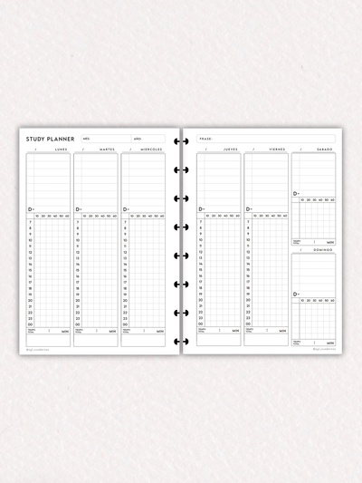 Study planner semanal - repuesto
