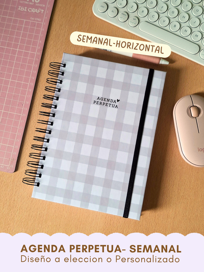 Agenda Perpetua Semanal (horizontal) - personalizada