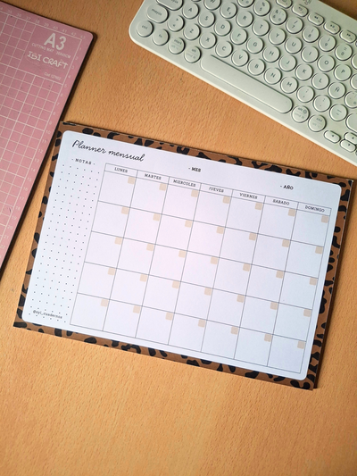 Planner mensual ANIMAL PRINT 1 - encolado