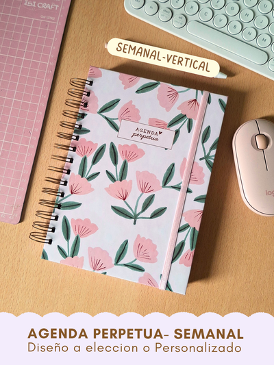 Agenda Perpetua Semanal (vertical) - personalizada