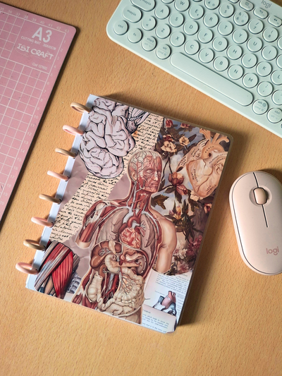 Cuaderno A5 discos tapa semirrigida - CUADRICULADO C170