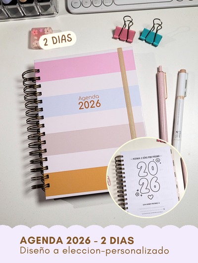 Agenda 2026 - 2 dias por pagina Inspira - personalizada