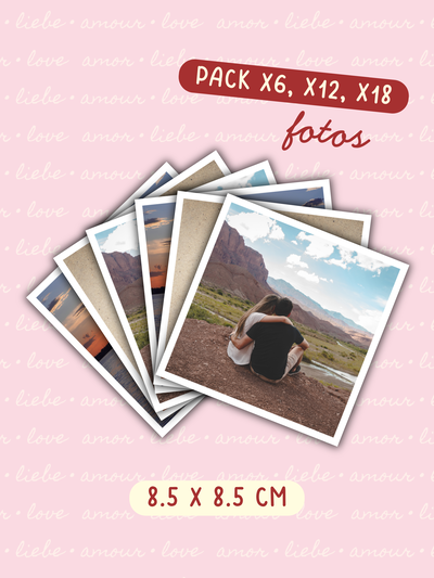 Pack de Fotos 8.5x8.5 cm (Con adhesivo)