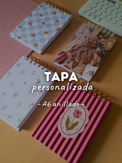 Libretas A6 tapa dura - anillado - PERSONALIZADA