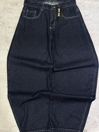 JEAN BAGGY AZUL COSTURA CONTRASTANTE