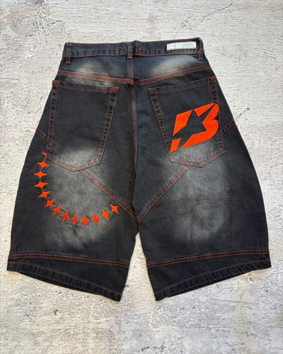 JORT BAGGY JEAN BORDADA