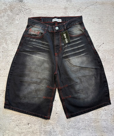 JORT BAGGY JEAN BORDADA