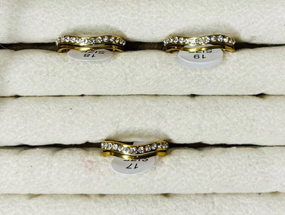 Anillo "Onda" strass AD