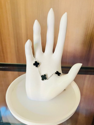 Pulsera "Van Cleef" negra AQ