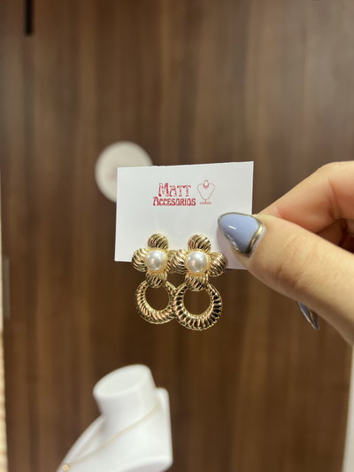 Aros gold "flor" AD