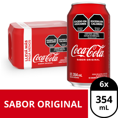 Coca Cola Lata 357 ml x 6u