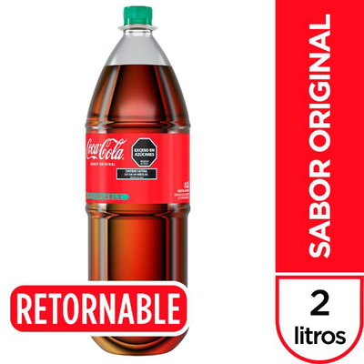 Coca Cola Sabor Original 2 L RETORNABLE x 9u PLASTICO