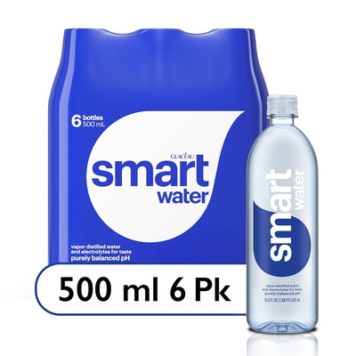 Smart Water 500 ml S/gas pack x  6u 