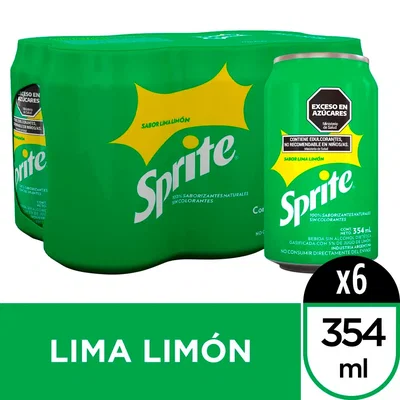 Sprite Lata 357 ml x 6u
