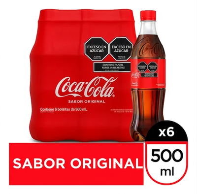 Coca Cola Sabor Original 500 ml pack x 6u