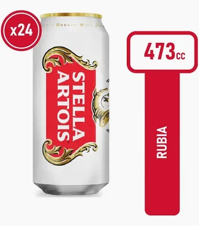 Stella Artois 473 ml Lata pack x 24u