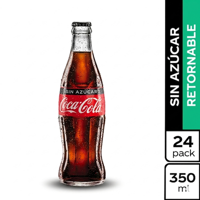 Coca cola zero 350 ml x 24u VIDRIO