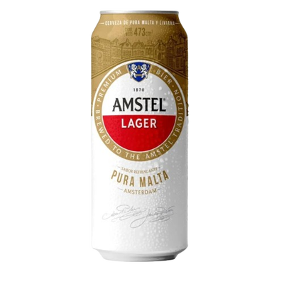 Amstel Rubia 473 ml Lata pack x 24u 