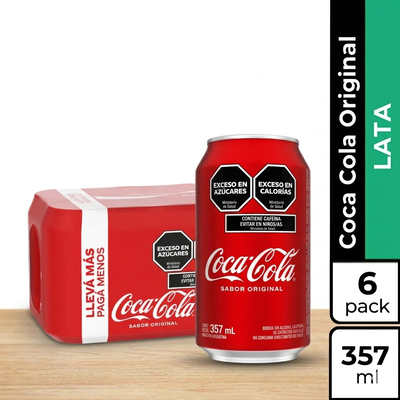 Coca Cola Lata 357 ml x 6u